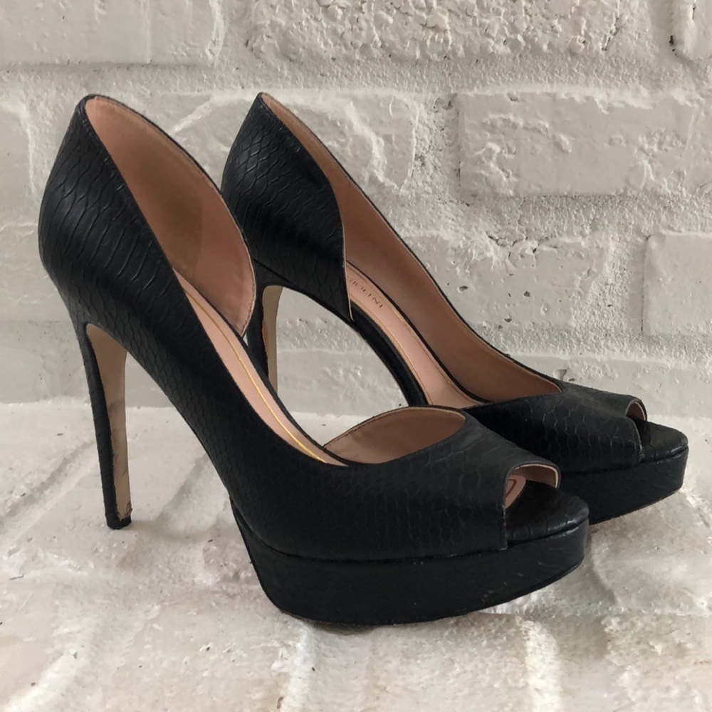 Enzo Angiolini snakeskin-look platform heels, size 8.5